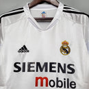 Camisa Pronta Entrega Real Madrid Home 2004/05 - Adidas Retrô Masculina - Branca/Preta