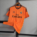 camisa-masculina-real-madrid-madri-third-3-terceira-2013-14-adidas-retro-laranja-preto-preta-ronaldo-cr7-fly-emirates