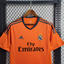 camisa-masculina-real-madrid-madri-third-3-terceira-2013-14-adidas-retro-laranja-preto-preta-ronaldo-cr7-fly-emirates