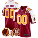 Camisa NFL Washington Commanders Washington Redskins 75th Patch Throwback Game Jersey