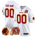 Camisa NFL Washington Commanders Washington Redskins 75th Patch Throwback Game Jersey