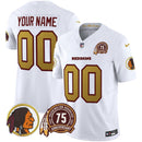 Camisa NFL Washington Commanders Washington Redskins 75th Patch Throwback Vapor Limited Jersey V2
