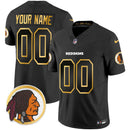 Camisa NFL Washington Commanders Washington Redskins Throwback Vapor Dourada Trim Jersey