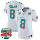 Camisa NFL Women’s 50th 1972 Perfect Season Patch Vapor Jersey