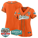 Camisa NFL Women’s 50th & Don Shula 347 Memorial Patch Jersey