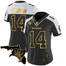 Camisa NFL Women’s Florida Patch Vapor Dourada Jersey
