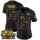 Camisa NFL Women’s Minnesota 2024 Winter Warrior Skol Patch Dourada Vapor Limited Jersey