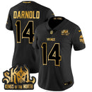 Camisa NFL Women’s Minnesota 2024 Winter Warrior Skol Patch Dourada Vapor Limited Jersey
