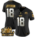 Camisa NFL Women’s Minnesota 2024 Winter Warrior Skol Patch Dourada Vapor Limited Jersey