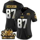 Camisa NFL Women’s Minnesota 2024 Winter Warrior Skol Patch Dourada Vapor Limited Jersey