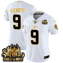 Camisa NFL Women’s Minnesota 2024 Winter Warrior Skol Patch Dourada Vapor Limited Jersey