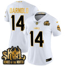Camisa NFL Women’s Minnesota 2024 Winter Warrior Skol Patch Dourada Vapor Limited Jersey