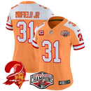 Camisa NFL Women’s Tampa Bay Creamsicle 2024 NFC South Division Champions Patch Vapor Limited Jersey