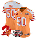 Camisa NFL Women’s Tampa Bay Creamsicle 2024 NFC South Division Champions Patch Vapor Limited Jersey
