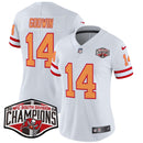 Camisa NFL Women’s Tampa Bay Creamsicle 2024 NFC South Division Champions Patch Vapor Limited Jersey