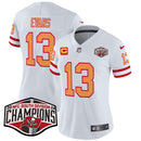 Camisa NFL Women’s Tampa Bay Creamsicle 2024 NFC South Division Champions Patch Vapor Limited Jersey