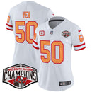 Camisa NFL Women’s Tampa Bay Creamsicle 2024 NFC South Division Champions Patch Vapor Limited Jersey