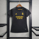 camisa-real-madrid-madri-third-3-terceira-2023-24-adidas-feminina-preto-amarelo-preta-ronaldo-vini-jr-kroos-cr7-fly-emirates-better-amarela