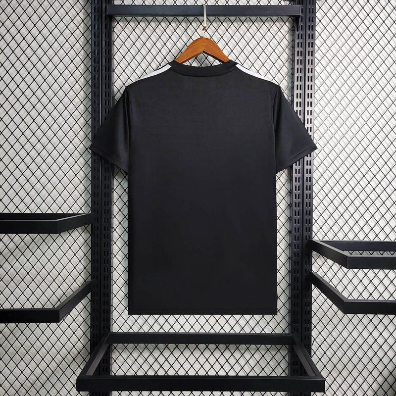camisa-real-madrid-madri-torcedor-adidas-2023-24-preto-preta-prata-refletivel-cr7-ronaldo-vini-jr-kroos-balmain-paris