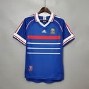 Camisa Pronta Entrega Seleção França Home 1998/99  - Adidas Retrô Masculina - Azul/Branca