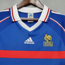 Camisa Seleção França Home 1998/99  - Adidas Retrô Masculina - Azul/Branca