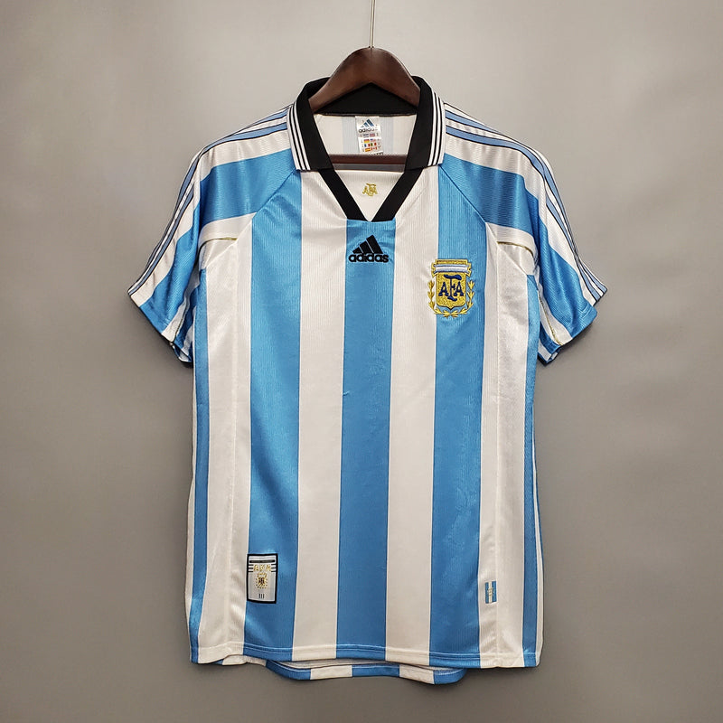 camisa-selecao-afa-argentina-home-titular-1-1998-adidas-retro-masculina-masculino-azul-branca-branco-preto-preta-lionel-messi-maradona
