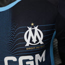 Camisa Olympique de Marseille Away 2025/26 - Puma Jogador Masculina - Preta/Azul