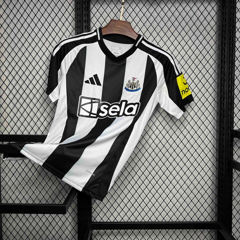 Camisa NewCastle Home 2024/25 - Adidas Torcedor Masculina - Preta/Branca