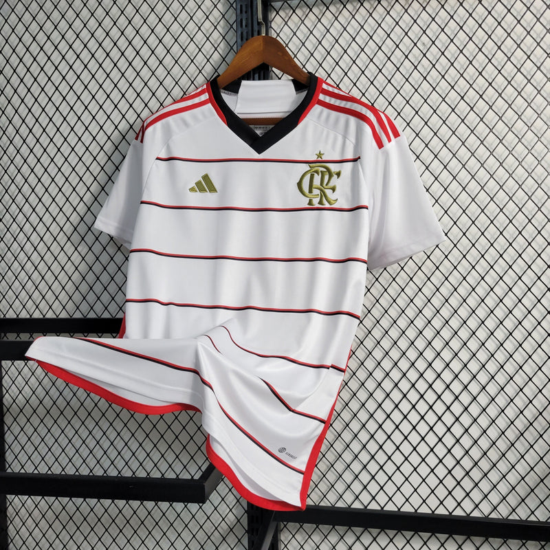 Camisa Flamengo Away 2023/24 - Adidas Torcedor Masculina - Branca/Vermelha