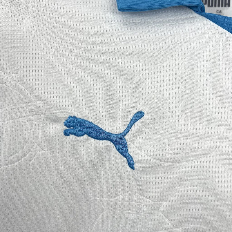 Camisa Olympique Marseille Home 2025/26 - Puma Torcedor Masculina - Branca/Azul