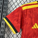 Conjunto Kit Infantil Seleção Bélgica Home 2026/27 - Adidas Torcedor - Vermelha/Preta