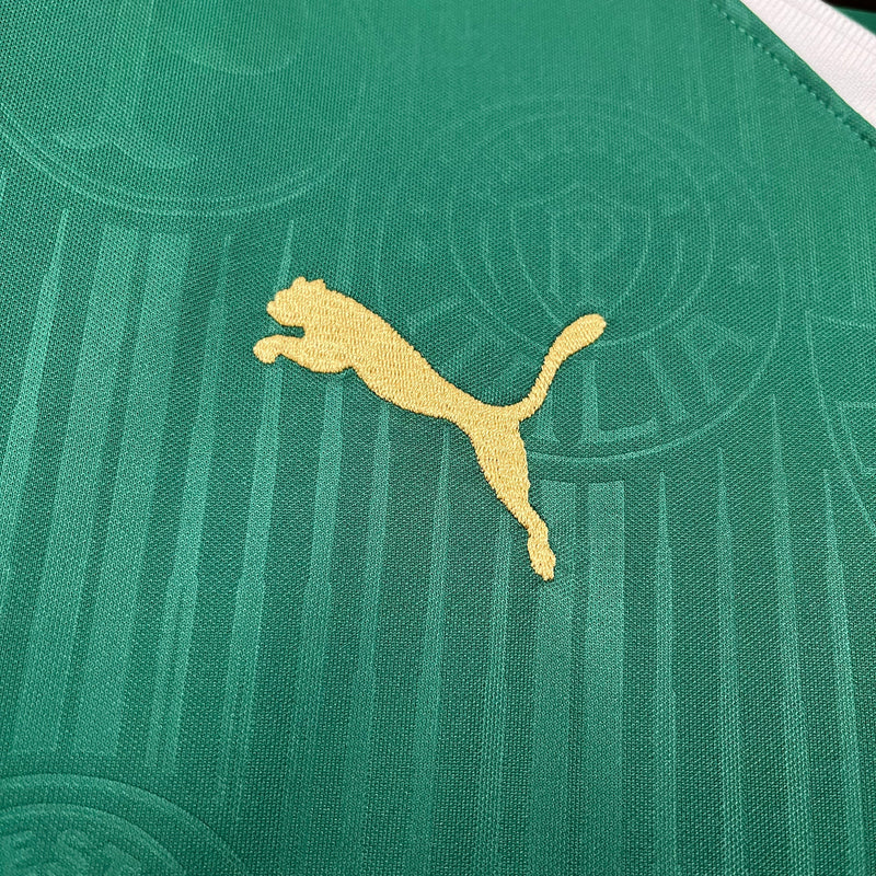 Camisa Palmeiras Home  2024/25 - Puma Torcedor Masculina - Verde/Dourado