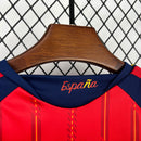 Conjunto Kit Infantil Seleção Espanha Home 2026/27 - Adidas Torcedor - Vermelha/Azul