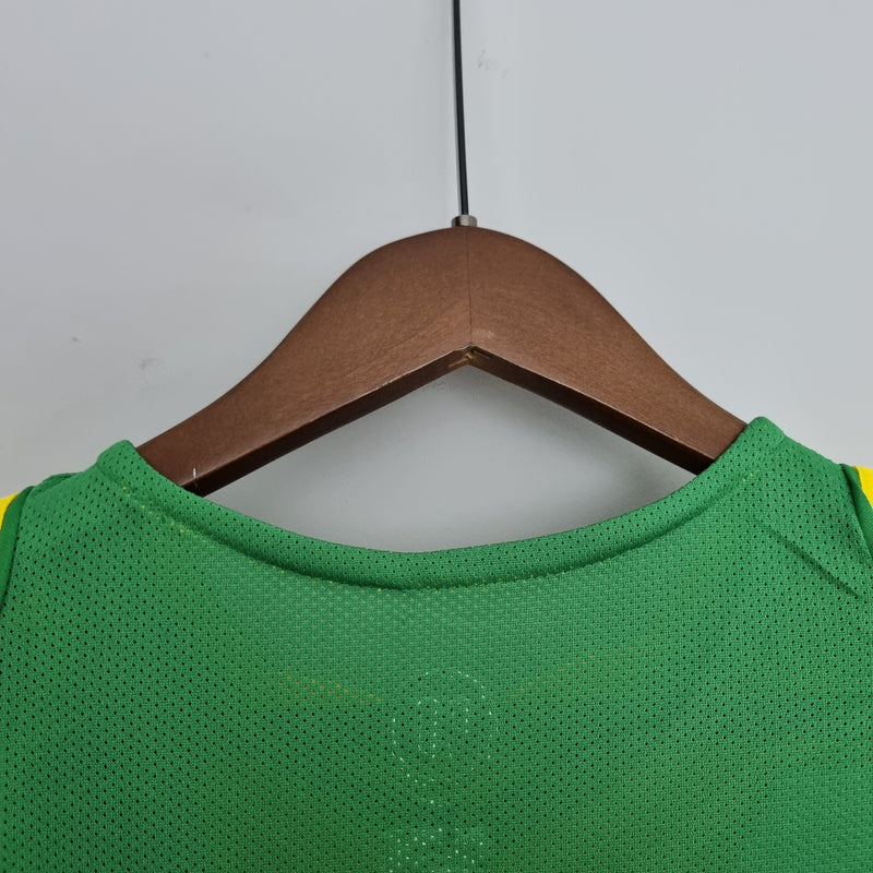 Camisa Seleção Brasil Home 2004/06 - Nike Retrô Masculina - Amarela/Verde