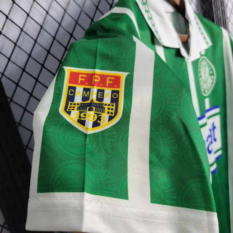 Camisa Palmeiras Home 1993 - Rhumell Retrô Masculina - Verde/Branca