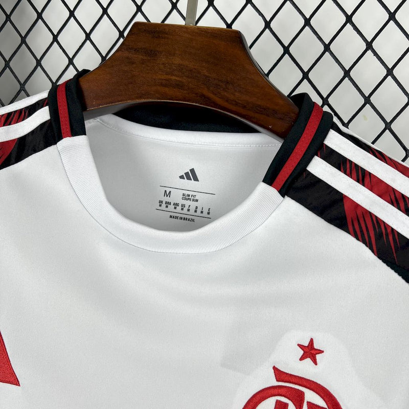 Camisa Flamengo Away 2025/26 - Adidas Torcedor Masculina - Branca/Preta