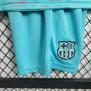 conjunto-kit-infaltil-kids-masculina-barcelona-barca-third-terceira-3-2023-24-nike-torcedor-vermelha-vermelho-verde-azul-fcb-spotify-messi-neymar
