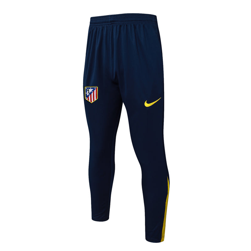 Conjunto de Treino Half Ziper Atlético de Madrid 2025/26 - Nike Jaqueta + Calça - Azul/Amarela