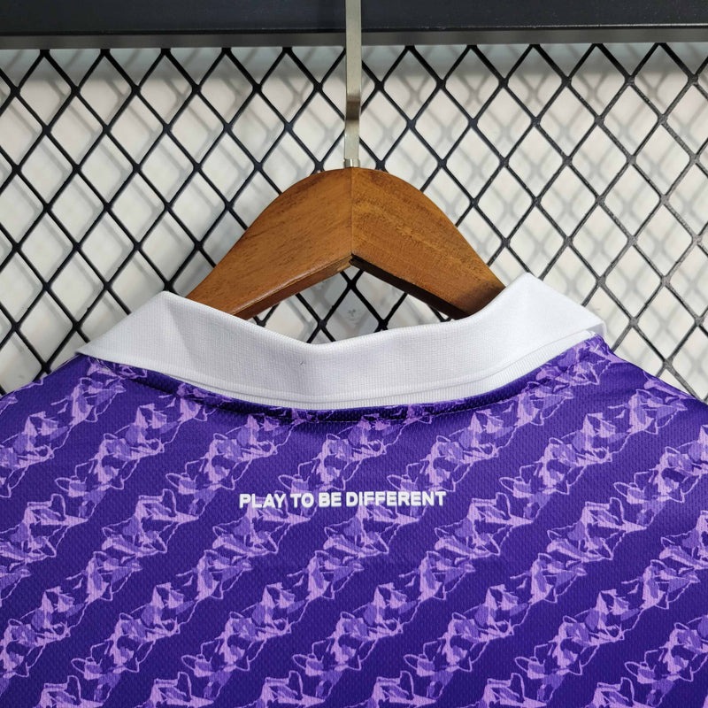 Camisa Fiorentina Home 2023/24 - Kappa Torcedor Masculina - Roxa/Branca