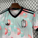 Conjunto Kit Infantil Seleção Bélgica Away 2026/27 - Adidas Torcedor - Branca/Verde