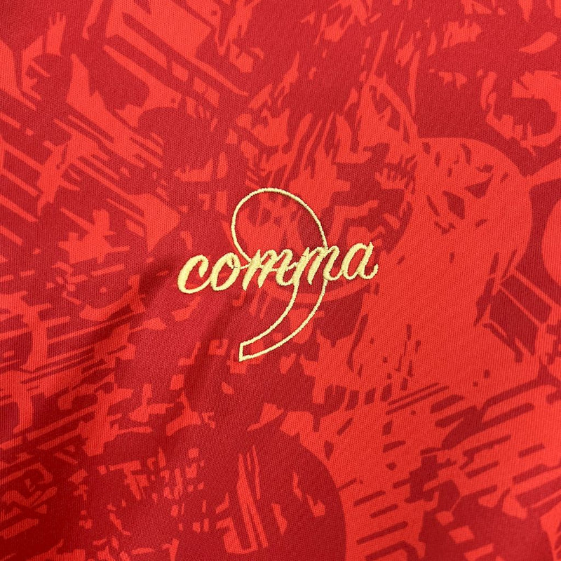 Camisa Seleção Espanha Edição Especial 2024/25 - Comma Torcedor Masculina - Vermelha/Dourada