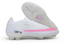 Chuteira Campo Nike Mercurial CR7 Vapor 17 Elite - Branca/Rosa