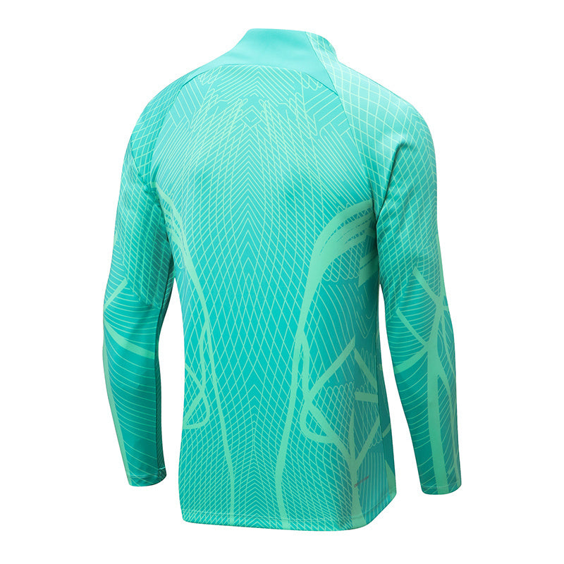 Conjunto Half Ziper Seleção Brasil 2022/23 - Nike Jaqueta + Calça - Vede/Azul
