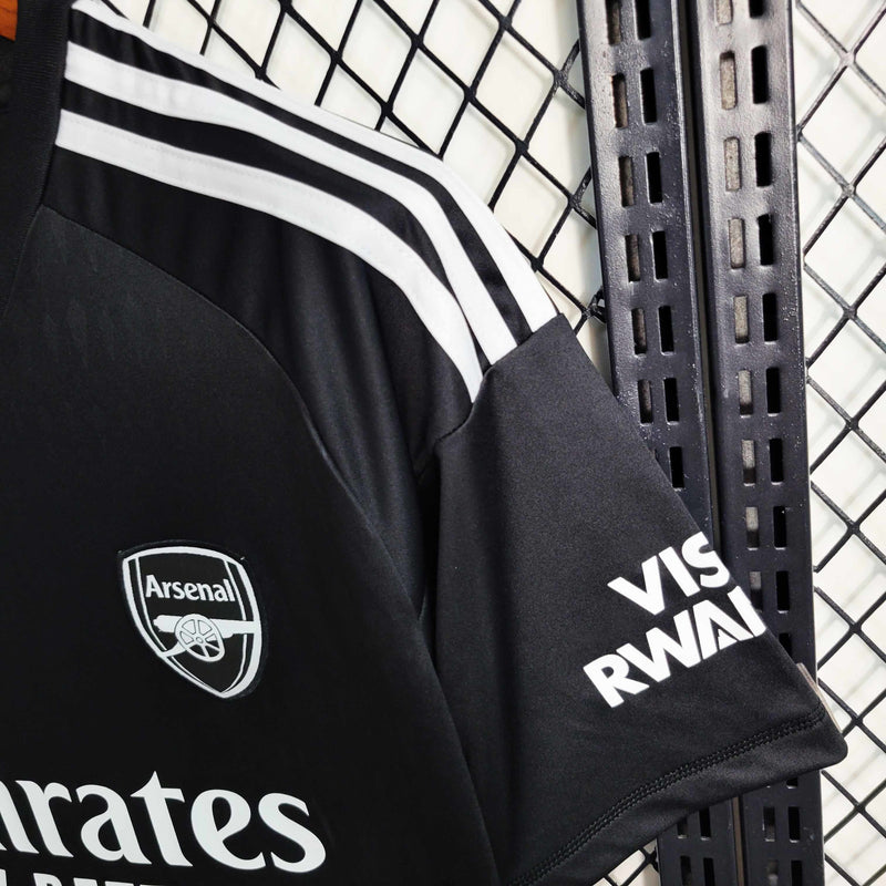 Camisa Arsenal Goleiro 2023/24 - Adidas Torcedor Masculina - Preta/Branca