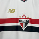Conjunto Kit Infantil São Paulo Home 2025/26 - New Balance Torcedor - Branca/Vermelha