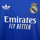 Conjunto Kit Infantil Real Madrid Third 2025/26 - Adidas Torcedor - Azul/Branca