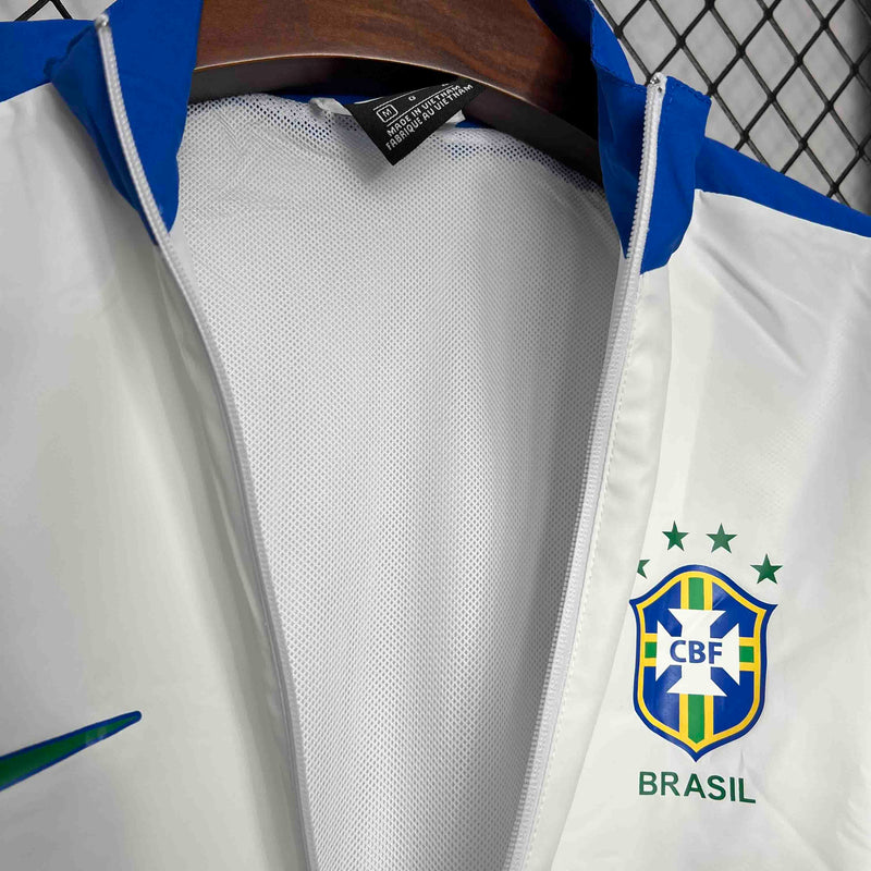 Jaqueta Corta Vento Seleção Brasil Nike - Branca/Azul