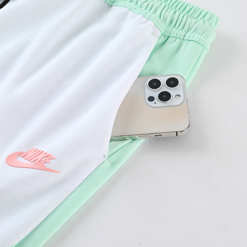 Kit Conjunto Nike Tech Fleece - Jaqueta e Calça- Verde/Branca