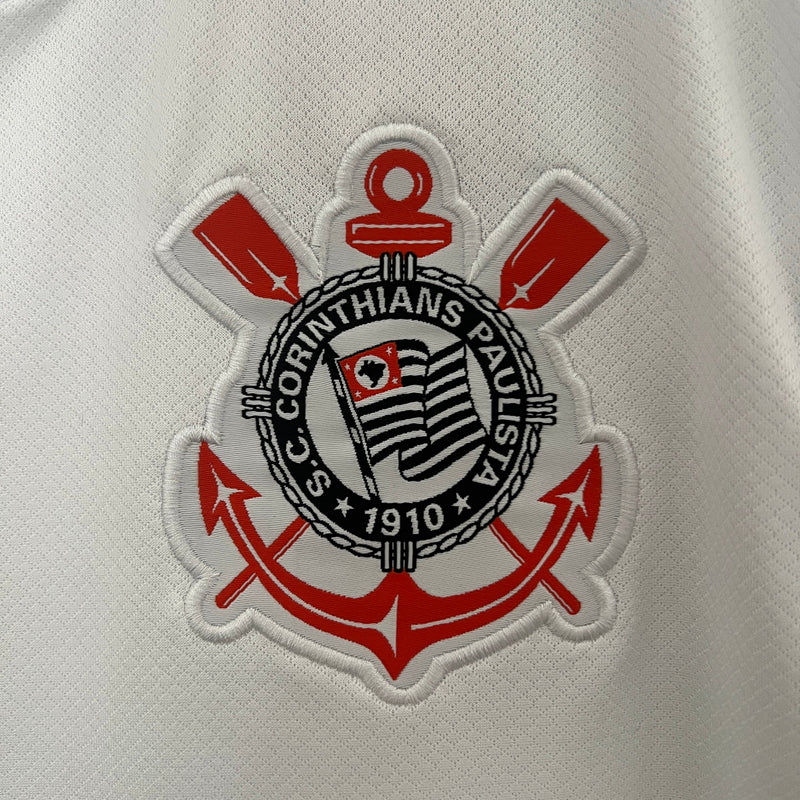Camisa Corinthians Home 2024/25 - Nike Torcedor Masculina - Branca/Preta