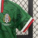 Conjunto Kit Infantil Seleção México Home 1998/99 - Aba Sport Retrô - Verde/Branca